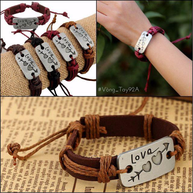 Vòng đeo tay cặp đôi mặt LOVE