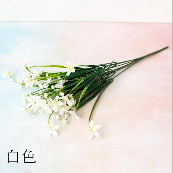 Hoa thuỷ tiên giả trang trí – Nhiều màu sắc – Cụm hoa dài khoảng 30 cm gồm 7 nhánh – Cây giả, hoa lụa decor