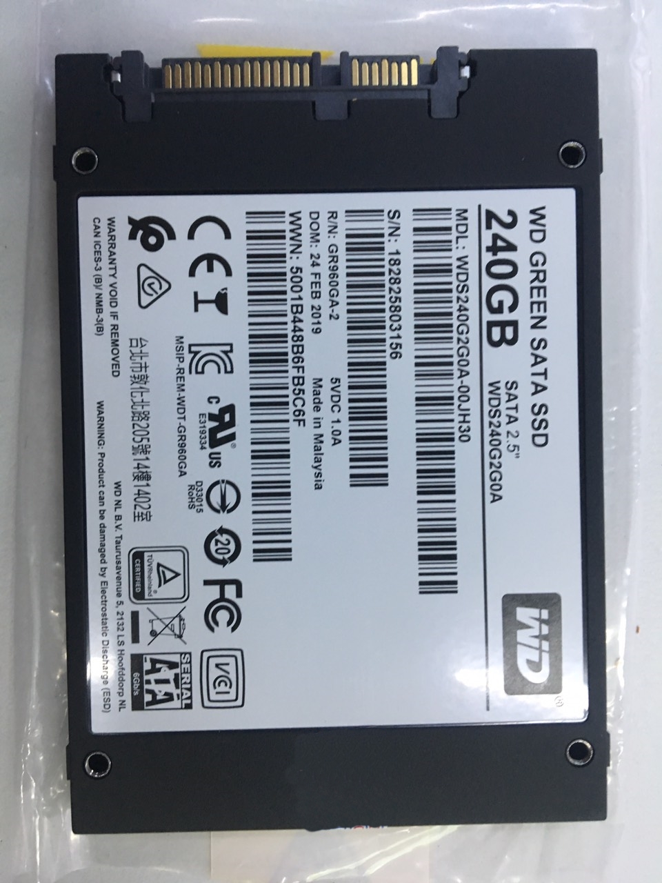 Ổ Cứng SSD 240GB Western Green WDS240G2G0A - Hàng Chính Hãng
