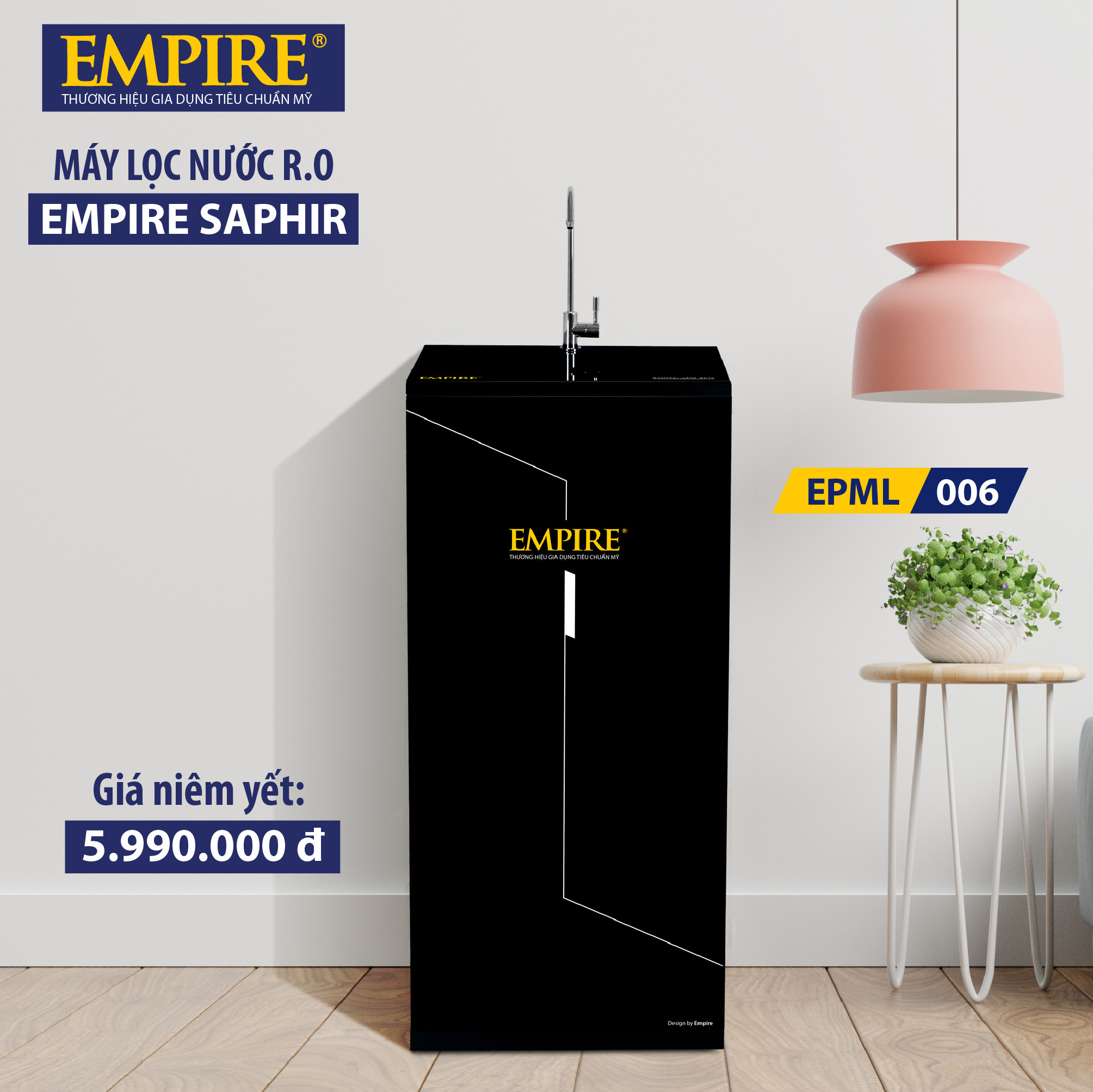 Máy Lọc Nước Empire - Shapir 9 cấp 1 vòi Model EPML006 - Hàng Chính Hãng