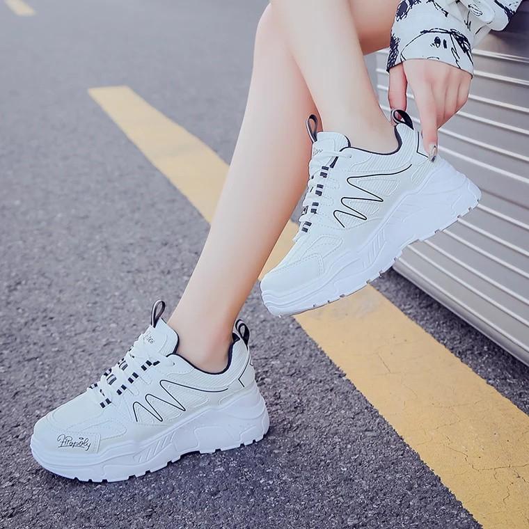 GIÀY DÉP NỮ - giày thể thao nữ sneaker cá tính năng động hợp thời trang - giày nữ độn đế 3,5cm kiểu dáng sang trọng