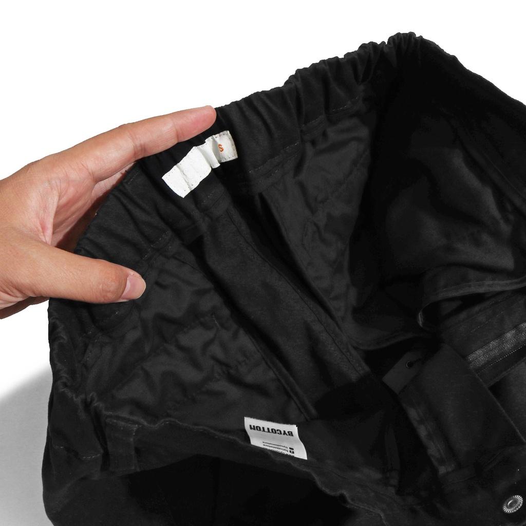 Quần Short Kaki Nam Màu Đen BY COTTON Black Khaki Shorts