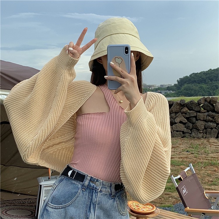 Hình ảnh ÁO KHOÁC CARDIGAN LEN DÁNG LỬNG-ÁO LEN CROPTOP SIÊU XINH)-BU FASHION