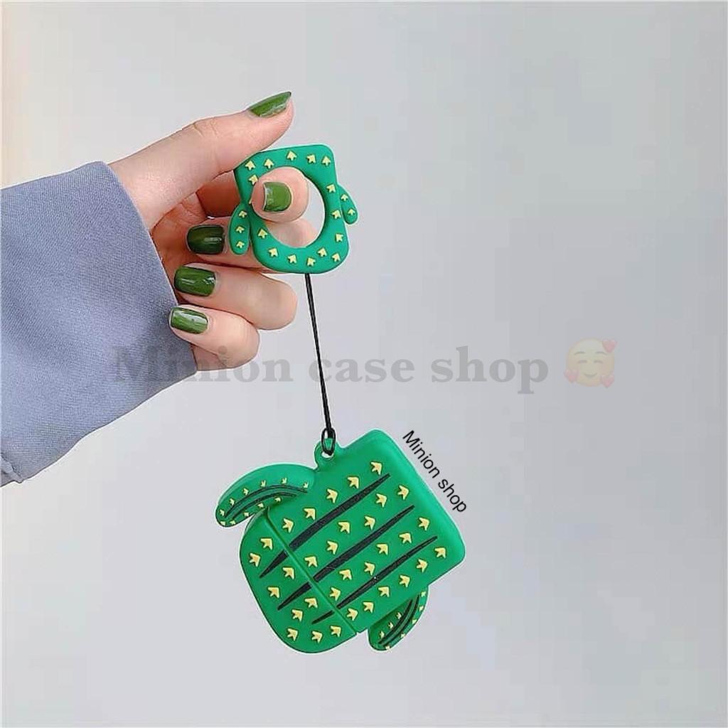 Bao Case Ốp dành cho airpod 1 và 2, tai nghe bluetooth i11,i12, i100, i9s... silicon 3D xương rồng cao cấp