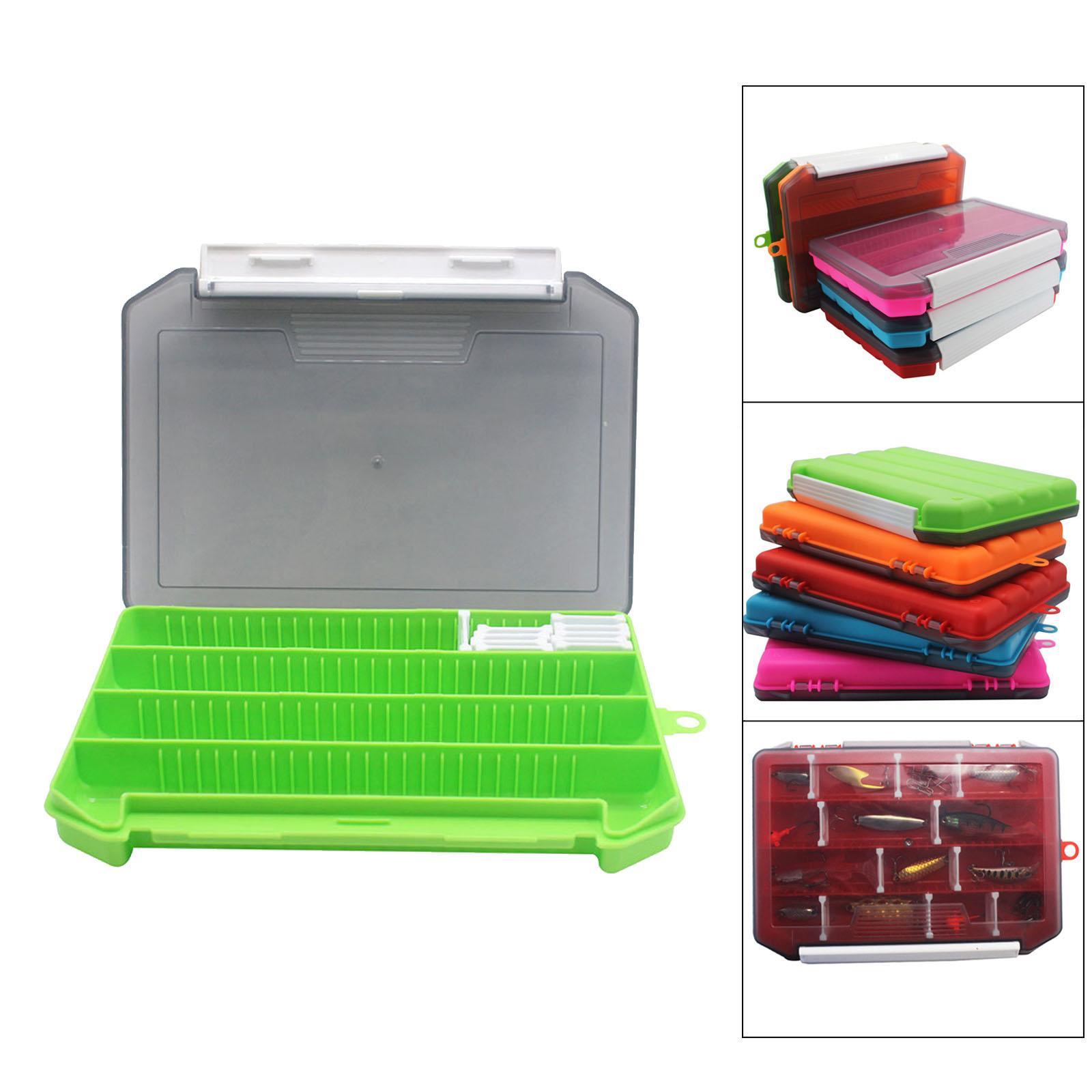 Fishing Box Tray Organizer Case Fishing Baits Hooks Rig Green