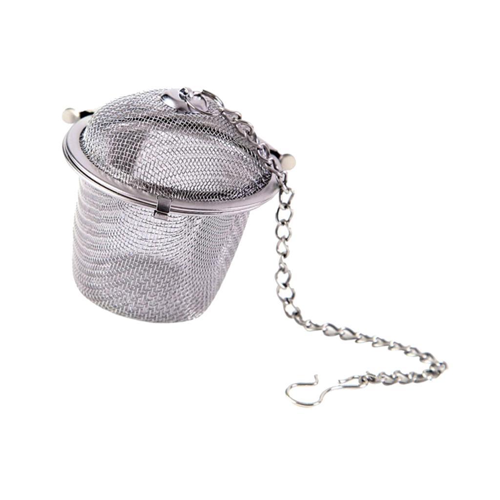 2pcs Tea Infuser Ball Mesh Loose Leaf Herb Strainer Secure Locking 8.5/11cm