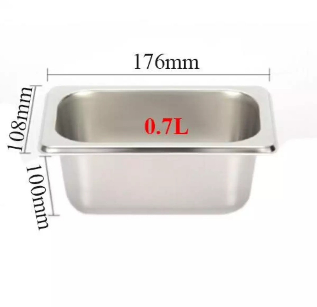 Bộ 2 khay inox đựng topping / cháo dinh dưỡng EAST GN 1/9