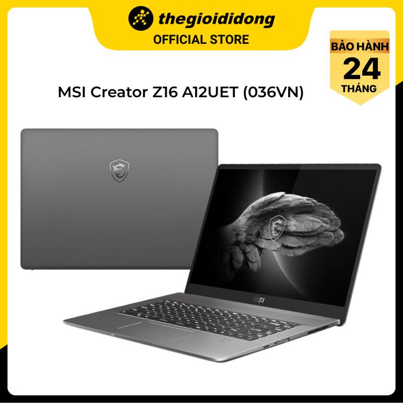 Laptop MSI Creator Z16 A12UET i7 12700H/16GB/1TB SSD/6GB RTX3060/120Hz/Túi/Chuột/Win11 (036VN) - Hàng chính hãng