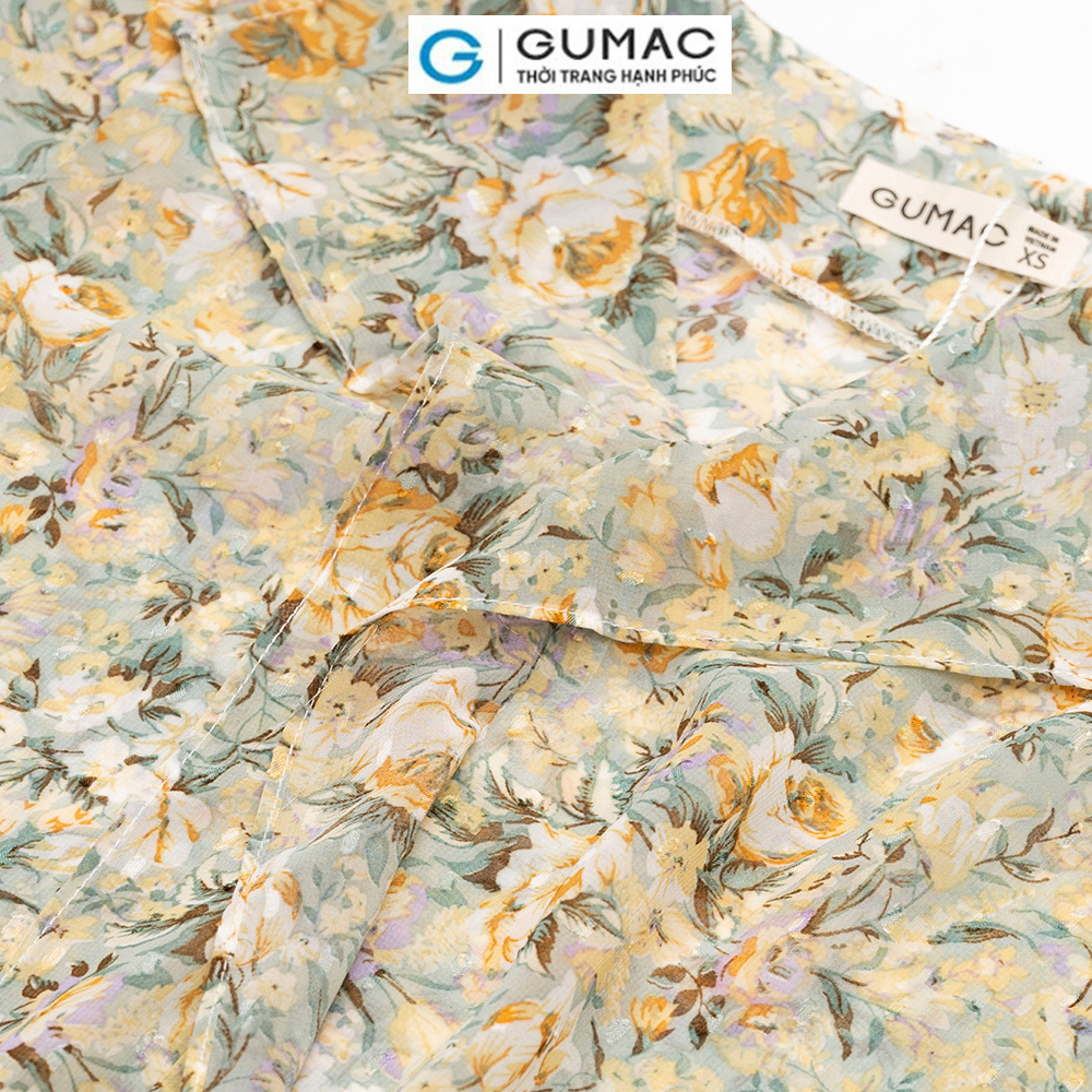 Áo kiểu GUMAC LA1203 tay bèo thanh lịch