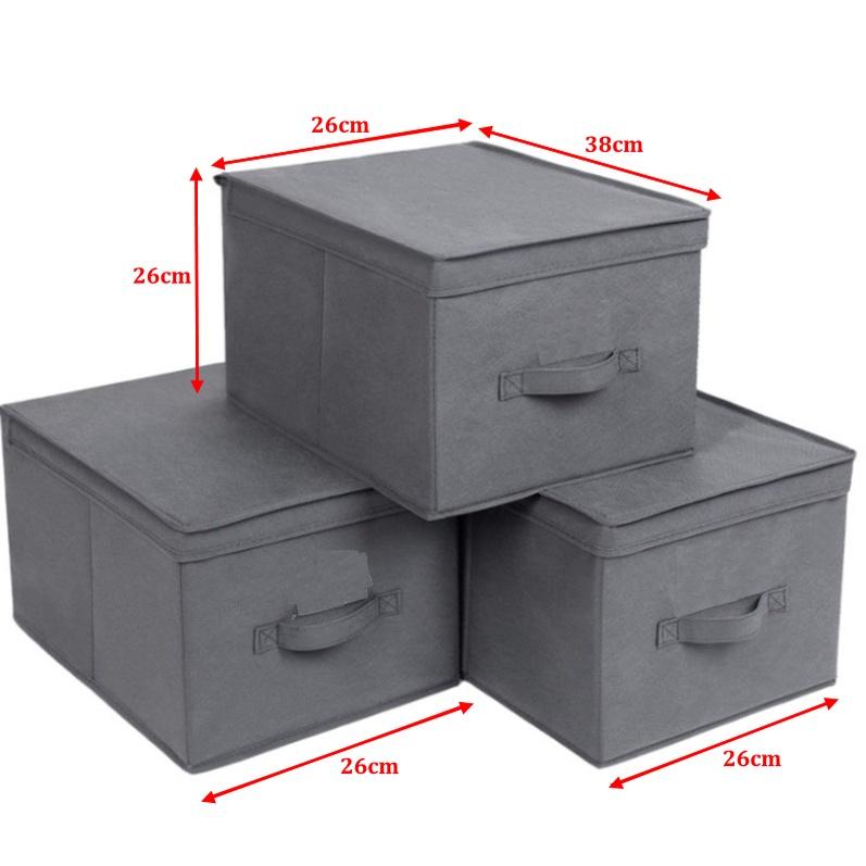 Hộp vải đựng đồ quần áo đa năng có nắp đậy - chính hãng DoDoDios - TD1