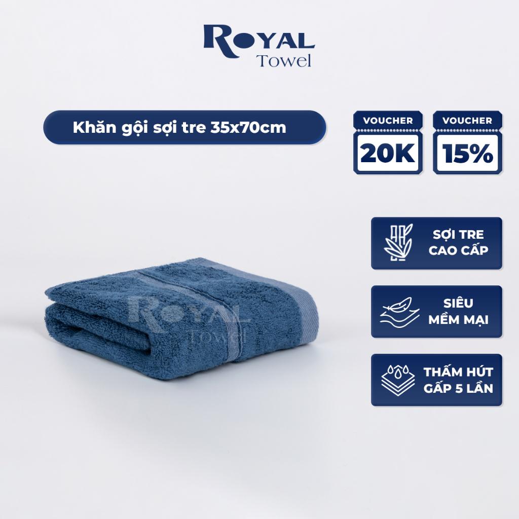 Khăn gội, khăn lau đầu sợi tre Royal Towel 35x70cm thấm hút tốt, không đổ lông, không ra màu