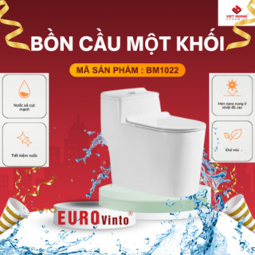 BỒN CẦU MỘT KHỐI EUROVINTO CAO CẤP MÃ BM1022