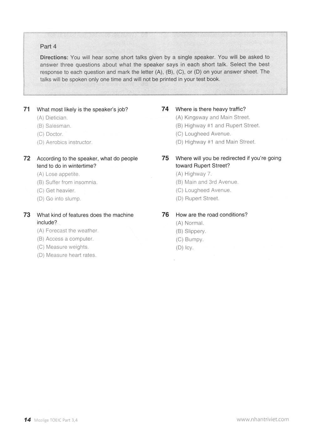 New TOEIC Actual Test Part 3,4 (Kèm CD)