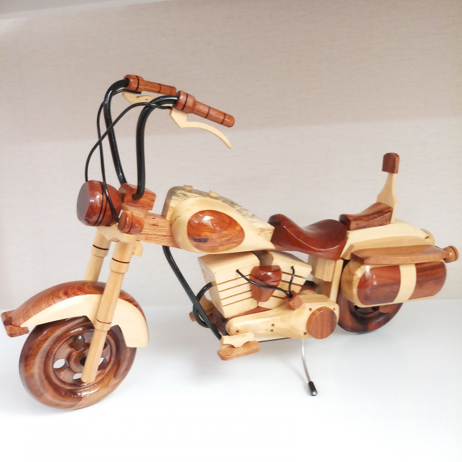 Mô hình xe phân khối gỗ 45cm