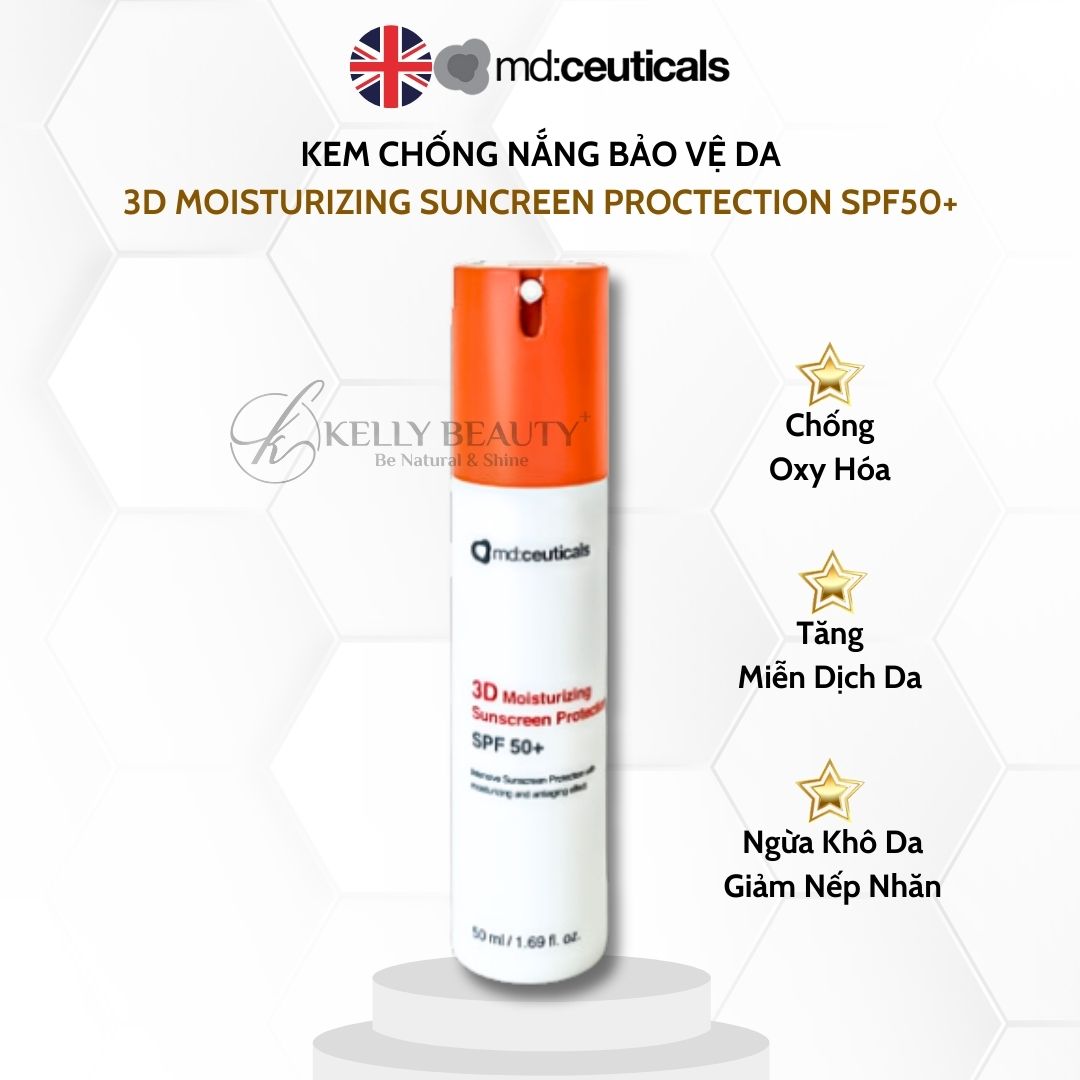 Kem Chống Nắng MD:Ceuticals 3D Moisturizing Sunscreen Protection SPF 50+ PA++++ | Kelly Beauty