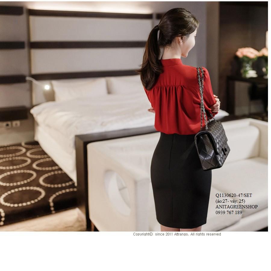 Q1130620 SET ÁO VÀ CHÂN VÁY NỮ CÔNG SỞ