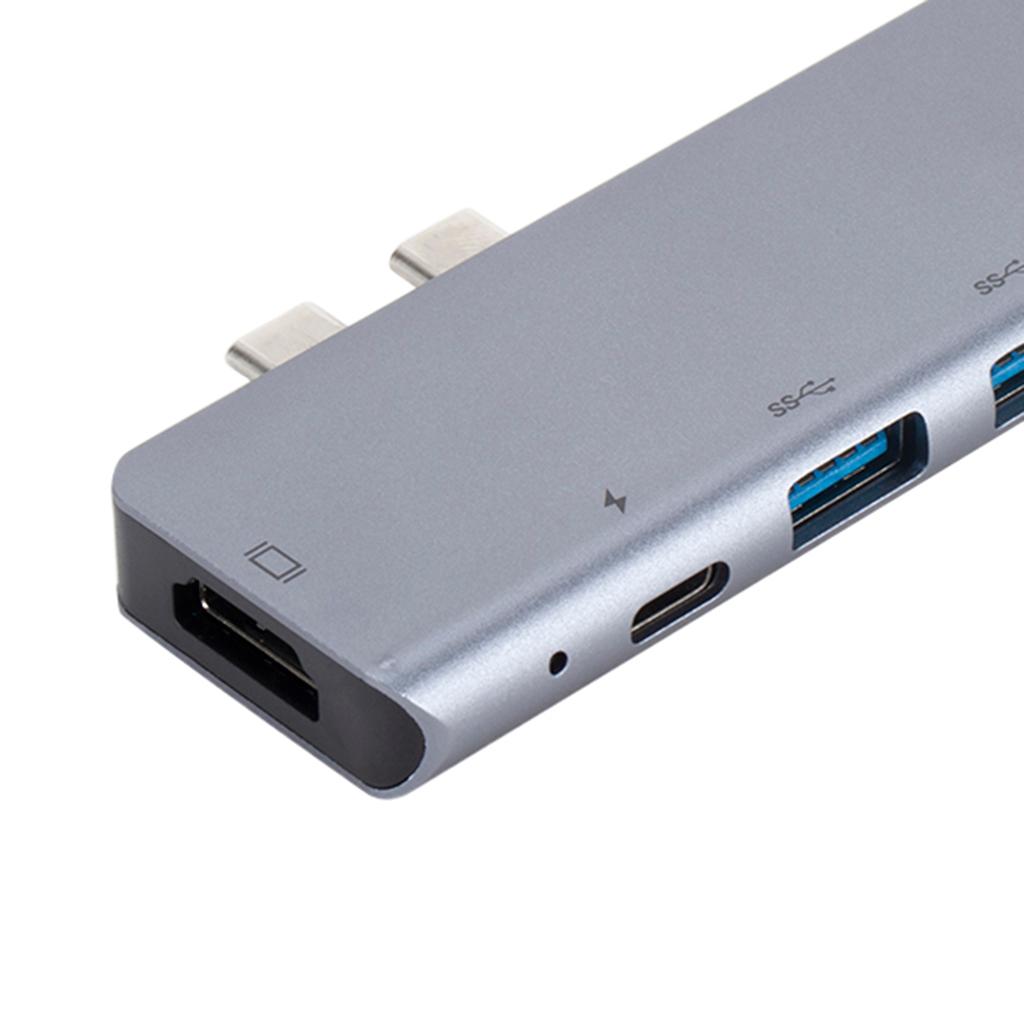 HUB USB 3.0 Card Reader 4K HDMI SD/TF Splitter Adapter 7 in 1 Power Station