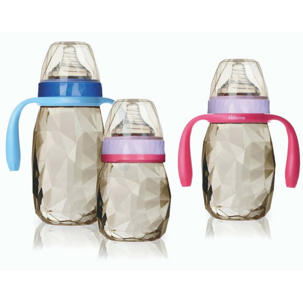Bình sữa kim cương cổ rộng PPSU 240ml Kidsme