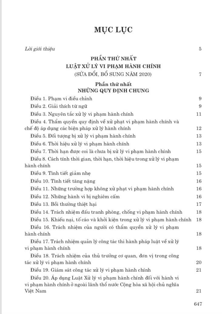 Luật xử lý vi phạm hành chính 2020 và các văn bản hướng dẫn thi hành