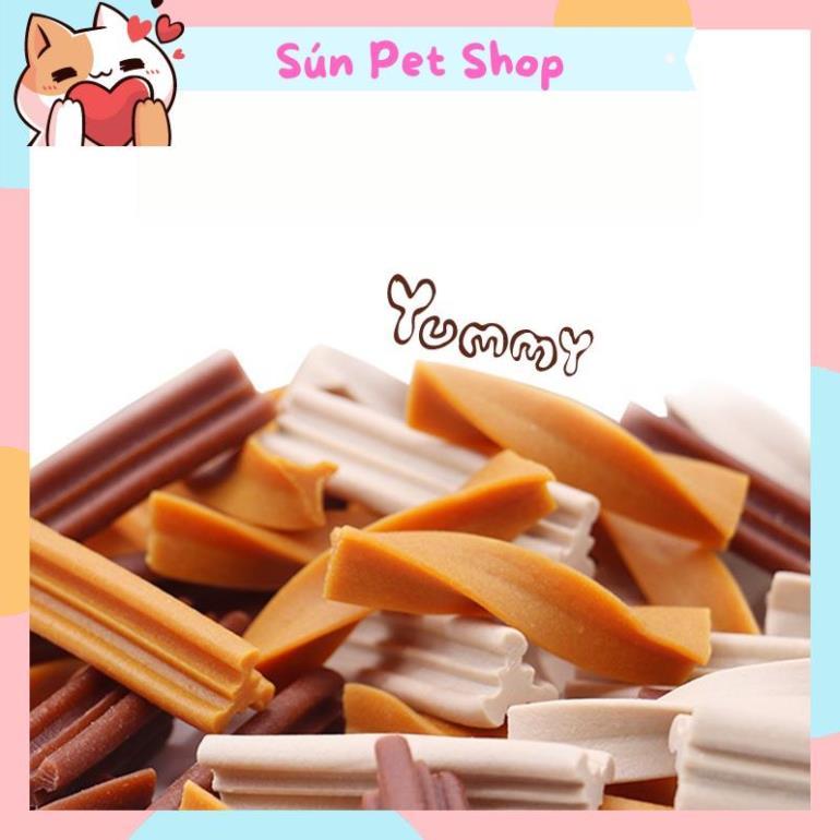 Bánh thưởng làm sạch răng, xương gặm thơm miệng cho chó Dog Snack Pack Yaho (Túi 120gr)