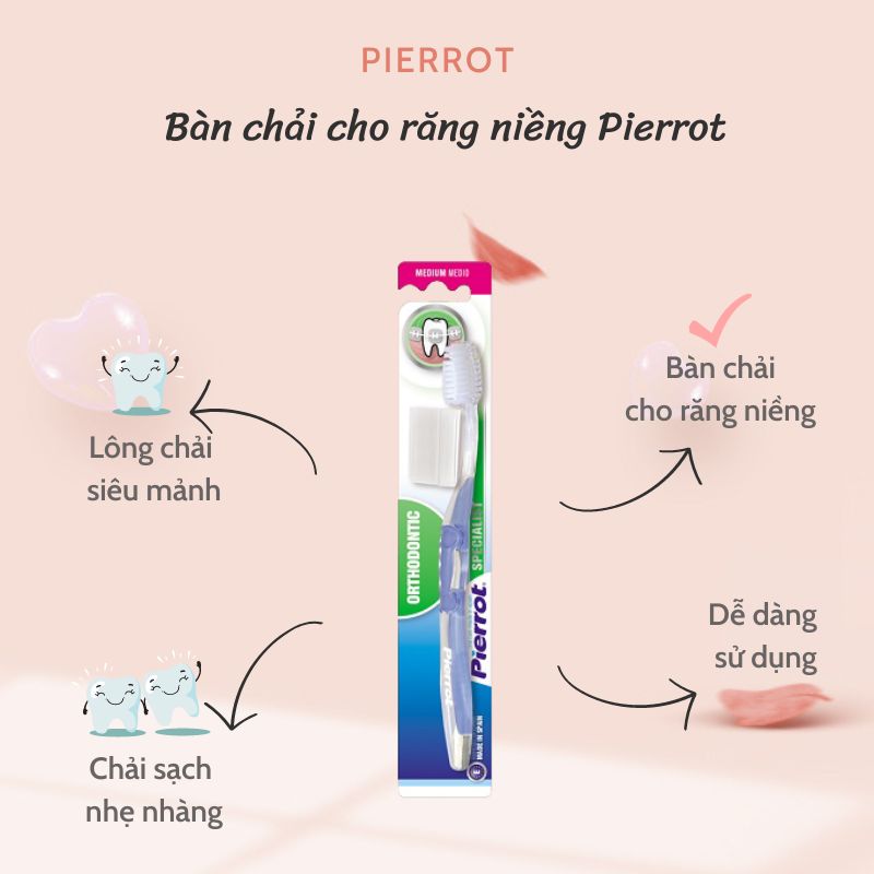 [ Mua 3 tặng 1 ] Bàn chải kẽ răng dành cho răng niềng Pierrot Tây Ban Nha