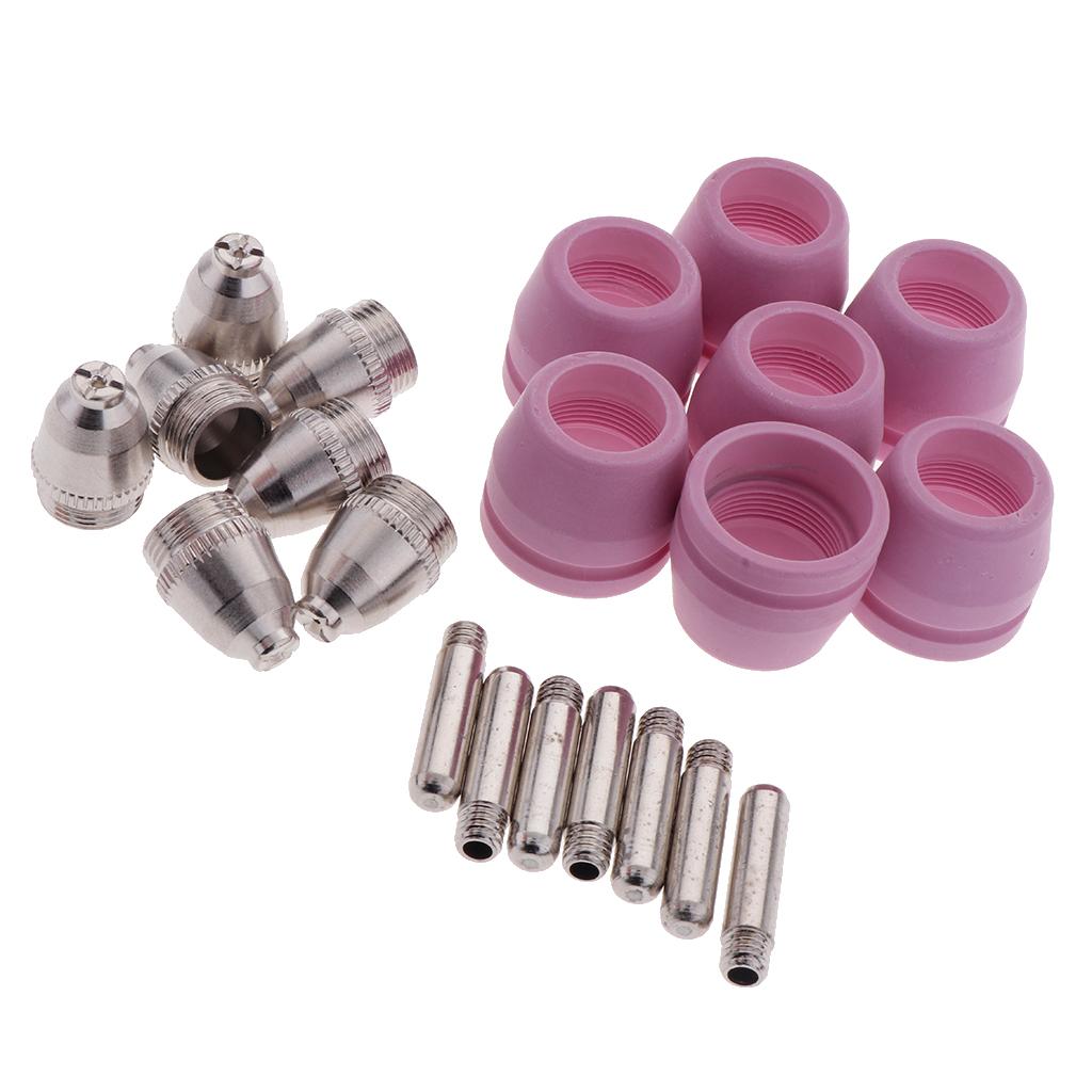 Bộ Vòi Phun Điện Cực Và Cup Cắt Plasma Đèn Pin Cắt Vật Tư Tiêu Hao Nào Bộ 21 Món