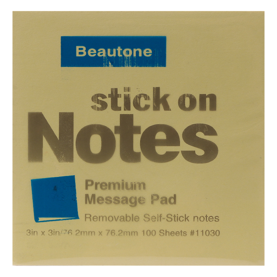 Lốc 6 Xấp Giấy Note Beautone (76.2 x 76.2 mm) - Vàng