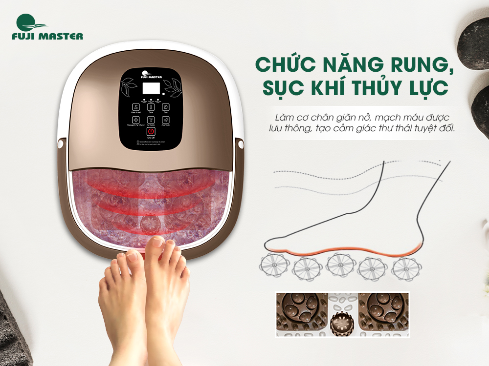 Bồn ngâm chân massage Fuji Master FJM-2522 - Hàng chính hãng