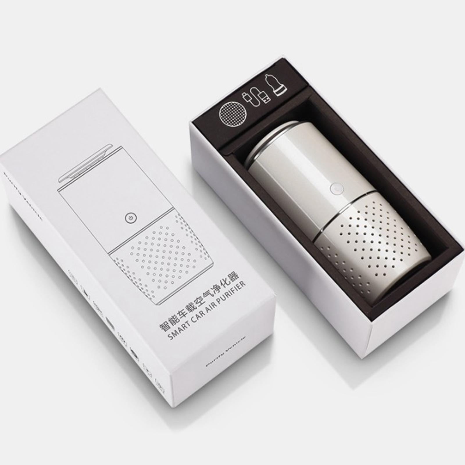 USB Car Air Purifier HEPA Ionizer Portable Mini Room Air Cleaner Freshener