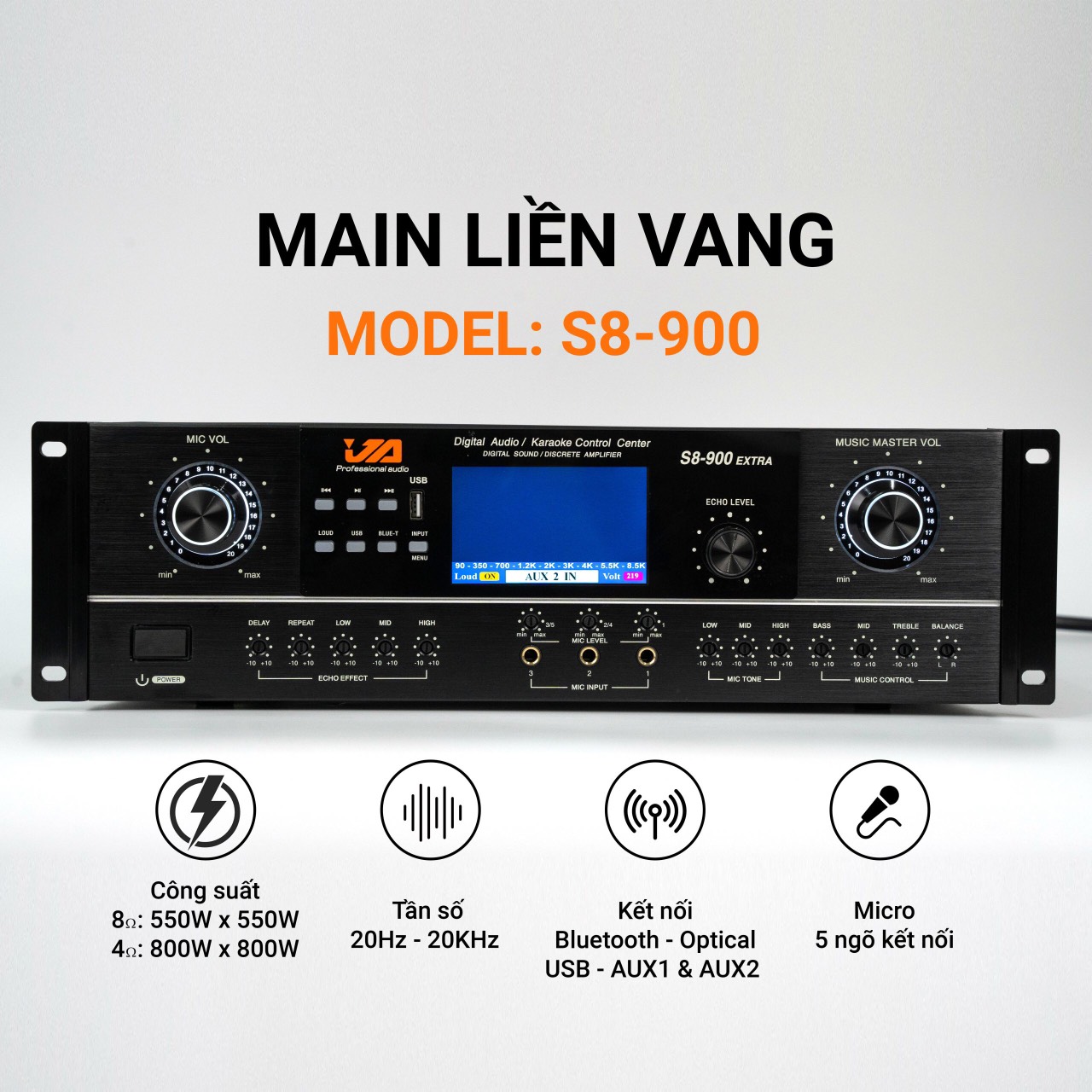 Main Đẩy Liền Vang JA S8-900 - Hàng Chính Hãng