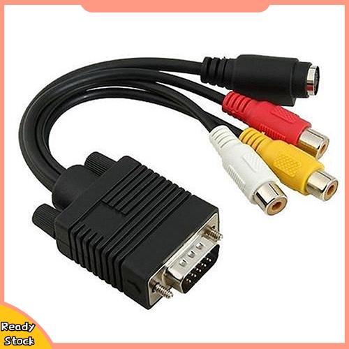 Bộ Chuyển Đổi Hw- Vga Sang S-Video 3 Rca Av Tv Cho Pc Laptop