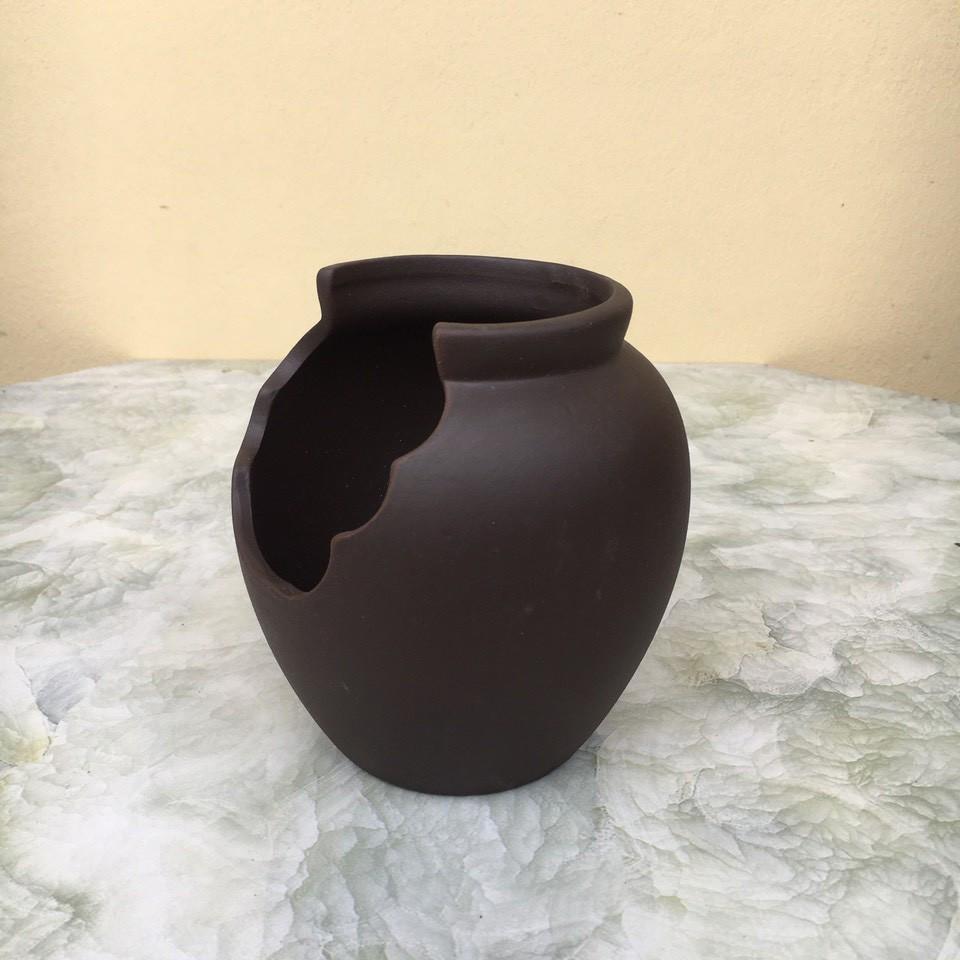 Chậu bonsai Chum khoét Size đại đất nung gốm Bát tràng 1 size BM-139