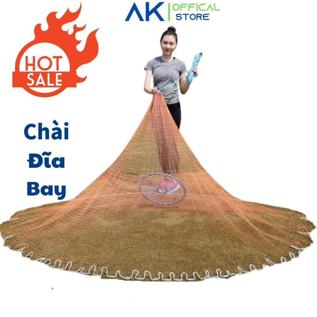 Chài đĩa bay sợi bằng dù hàng loại 1lưới chài bắt cá bung rộng 6m đủ kích thước hàng thái lan giá rẻ siêu nhậy