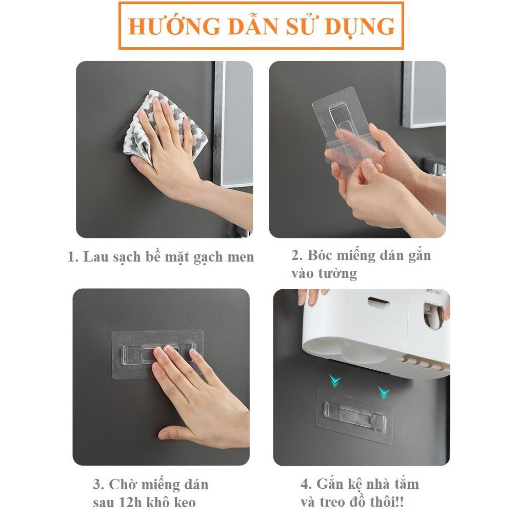 Bộ Nhả Kem Đánh Răng Tự Động, Kệ Để Đồ Phòng Tắm Cao Cấp Oenon hộp đựng kem đánh răng