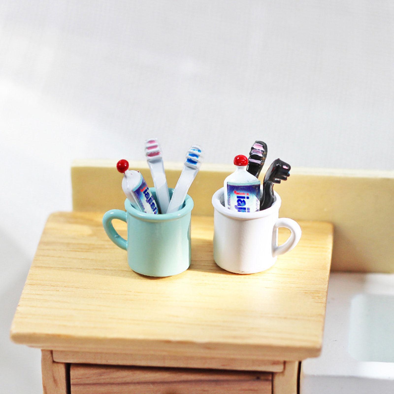 Miniature Dollhouse Bathroom Accessories DIY Scene Model for Decor