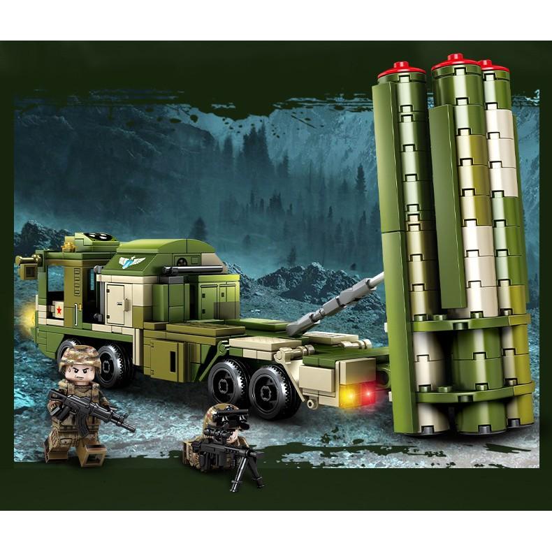 Sembo Block Missle Car 105595 - Đồ chơi lắp ráp xe tên lửa phòng không - Hongqi-9-Long-range air defense missile