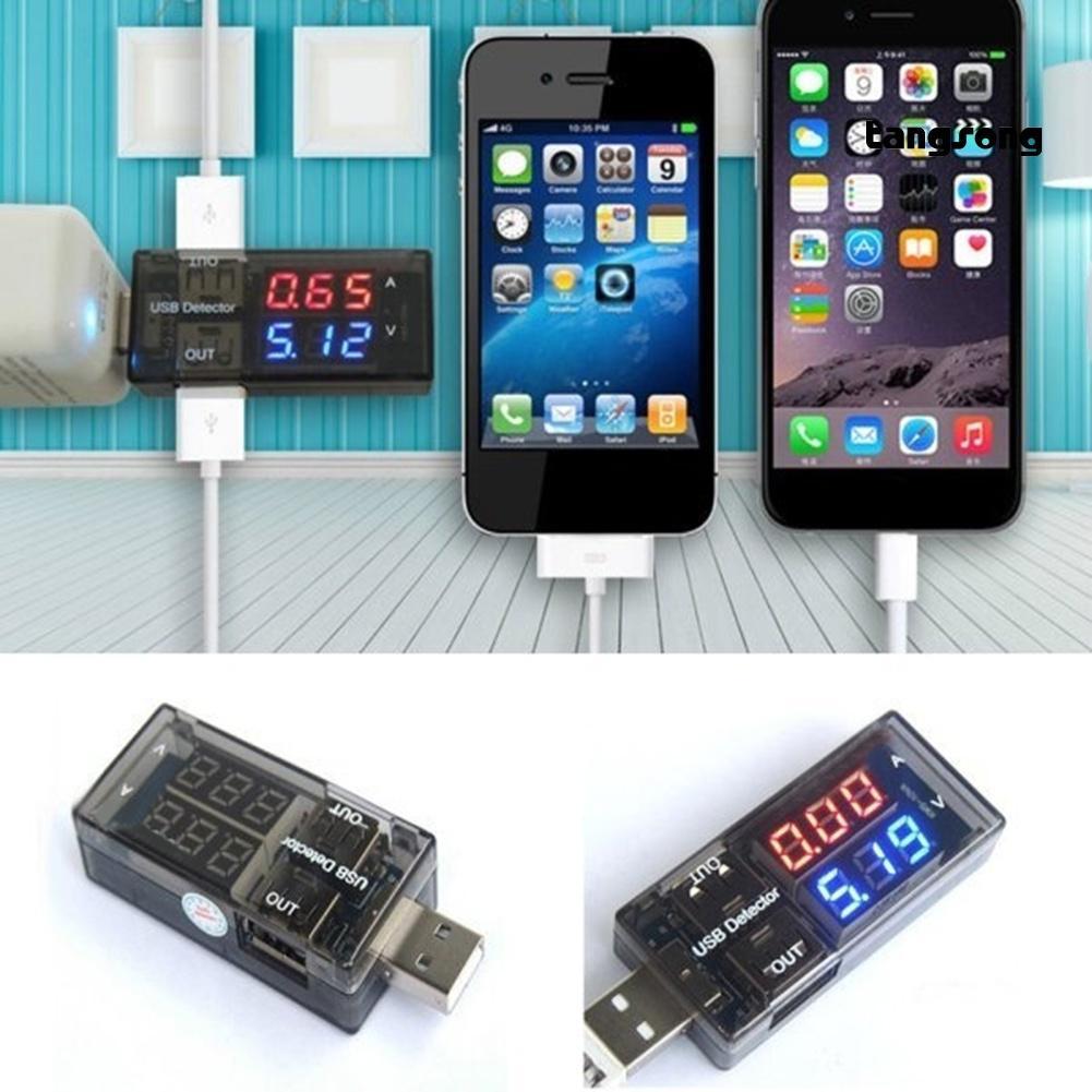 Thiết Bị Kiểm Tra Dòng Điện Sạc Pin Điện Thoại Cổng Usb Mini Có Đèn Led Kỹ Thuật Số