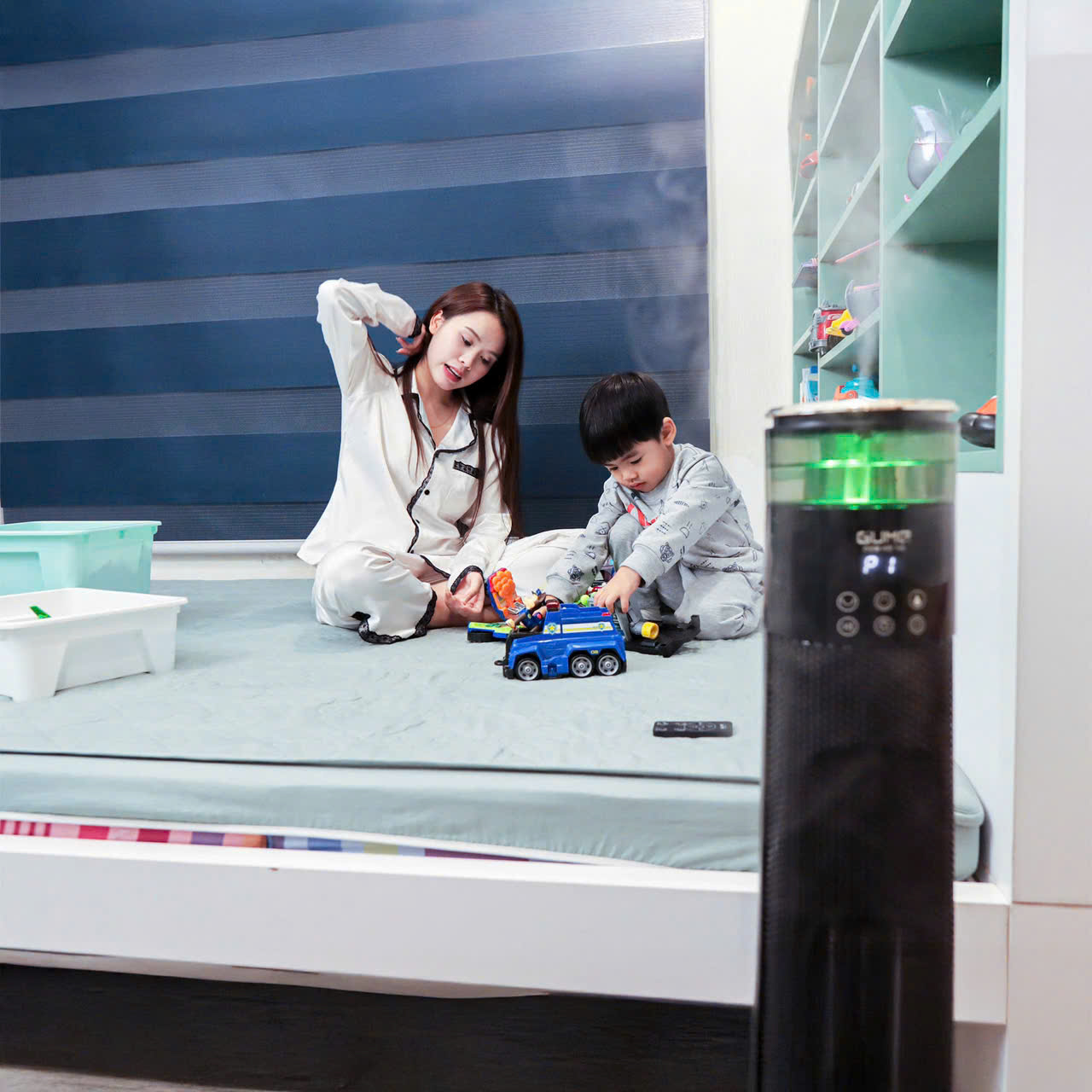 Máy sưởi gốm kèm bù ẩm thông minh ra lệnh bằng giọng nói thương hiệu Hàn Quóc GM-S2558 - Bảo hành 12 tháng - Hàng chính hãng