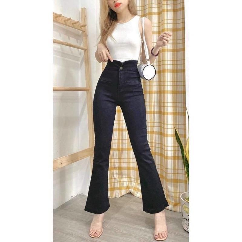 QUẦN JEANS LOE LƯNG KIỂU TÚI NẸP- hình thật chính chủ