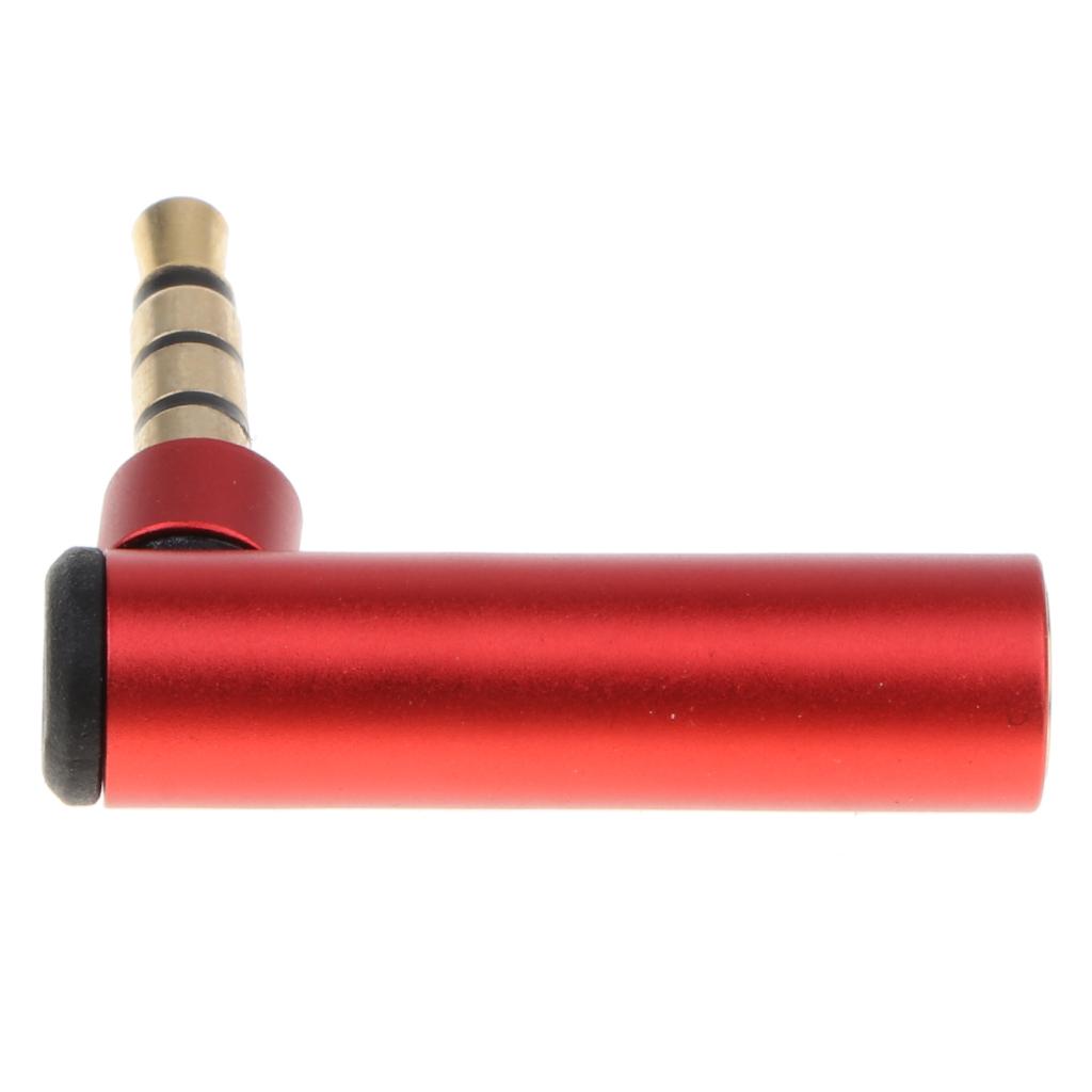 3.5mm Male to Female 90 Degree Right Angled Adapter Audio Microphone Jack