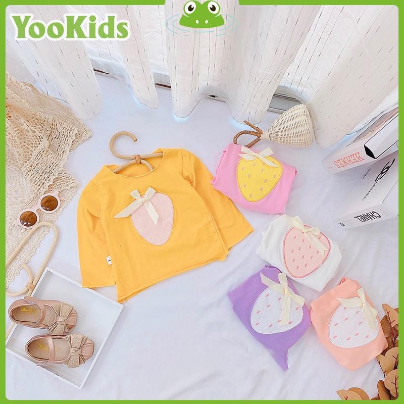 Áo Dài Tay Bé Gái -SALE- Áo Thu Đông Bé Gái Mặc Điều Hòa YOOKIDS Chất Cotton Thấm Hút Mồ Hôi Tốt &amp; Co Giãn 4 Chiều