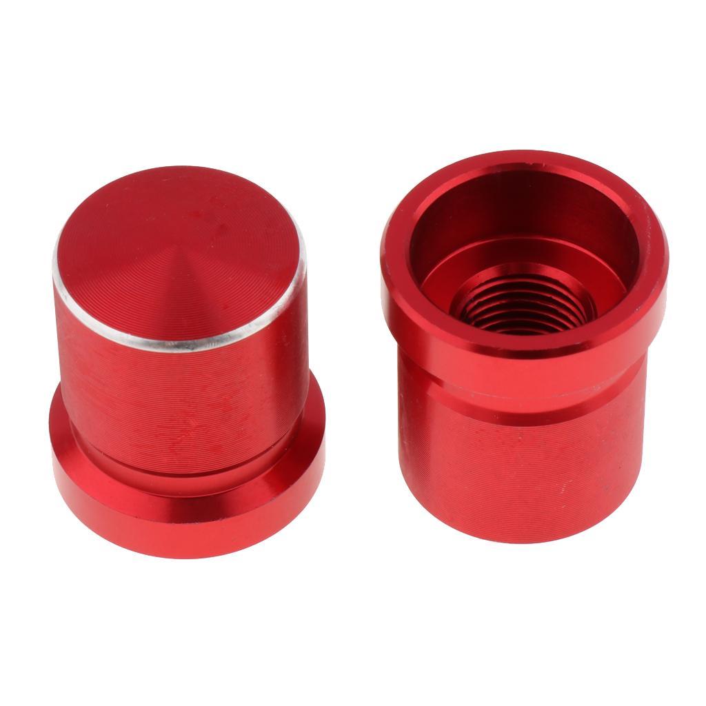 2x 2x Aluminum Alloy Dustproof Metal Shock Absorber Screw Cover for 08-15