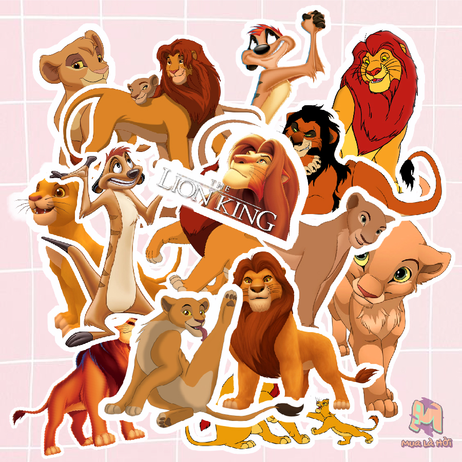 Miếng dán Stickers truyện Lion King