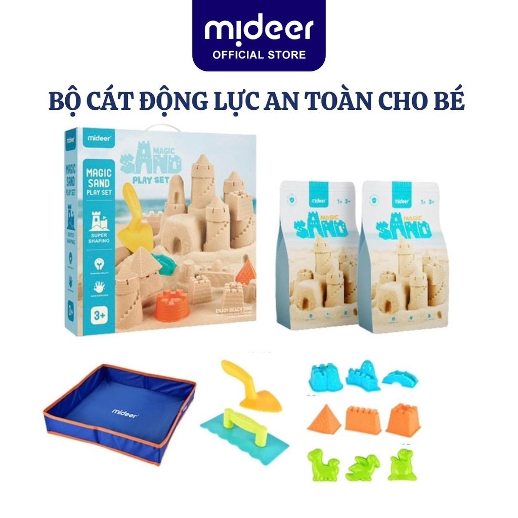 Cát động lực cho bé kèm khuôn chính hãng Mideer Magic Sand Play Set Kinetic sand bộ đồ chơi cát động lực phao chơi 1kg