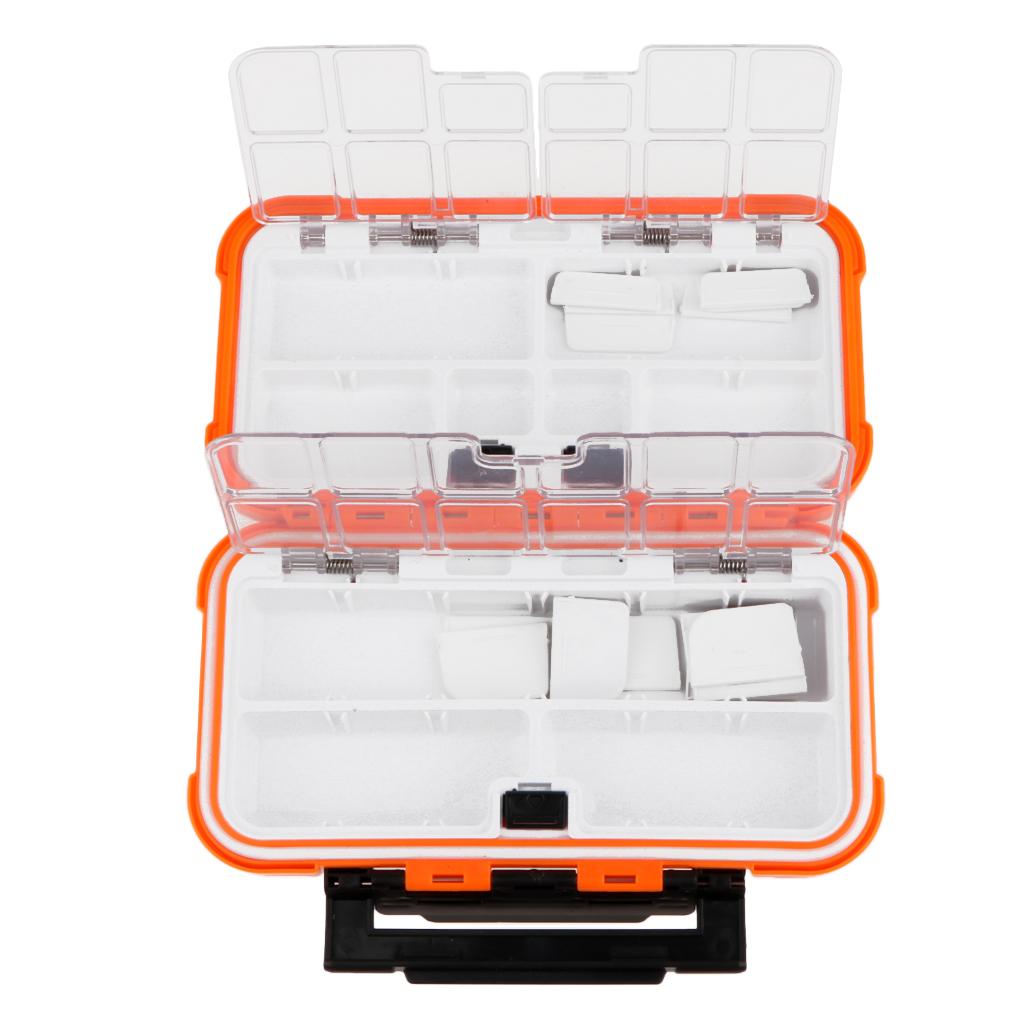 Plastic Fishing Hooks Lures Bait Tackle Storage Organizer Box Case
