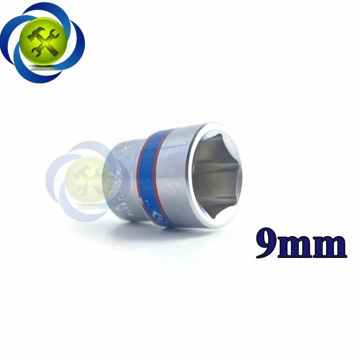 Tuýp 9mm 1/4 Kingtony 233509M loại ngắn 6 cạnh màu trắng