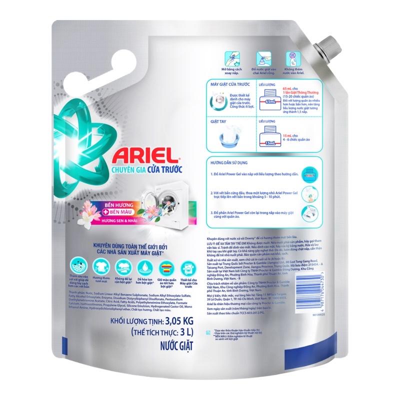 Nước giặt Matic Ariel cửa trước 3,05l-3,2l