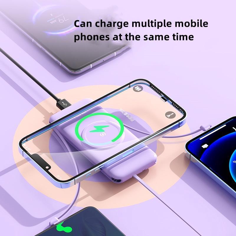 Sạc Dự Phòng Không Dây Y1 20000 mAh 3 Đầu Ra Kích Thước Lớn Nhỏ Gọn