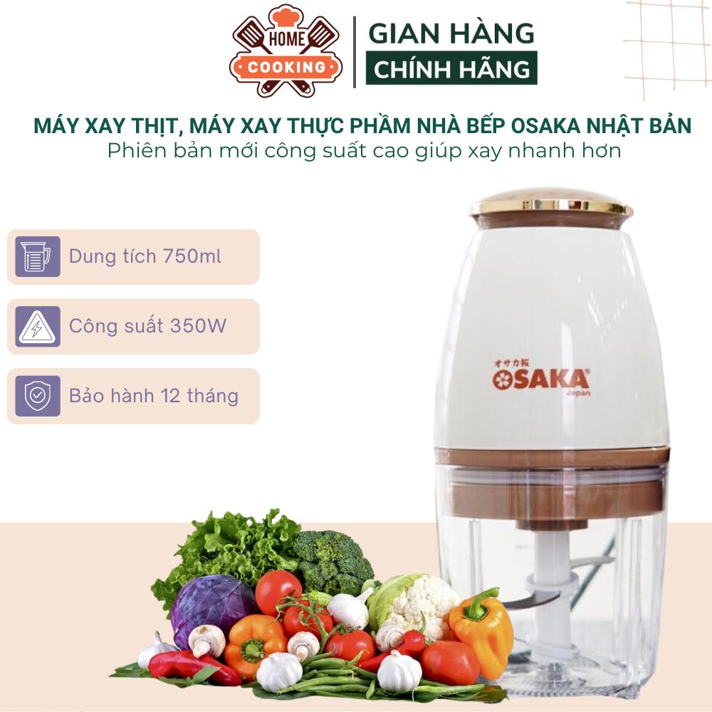 Máy xay thịt nhà bếp, máy xay sinh tố Osaka Nhật Bản xay được đá, dung tích cối 750ml, công suất 350W, bảo hành 12 tháng