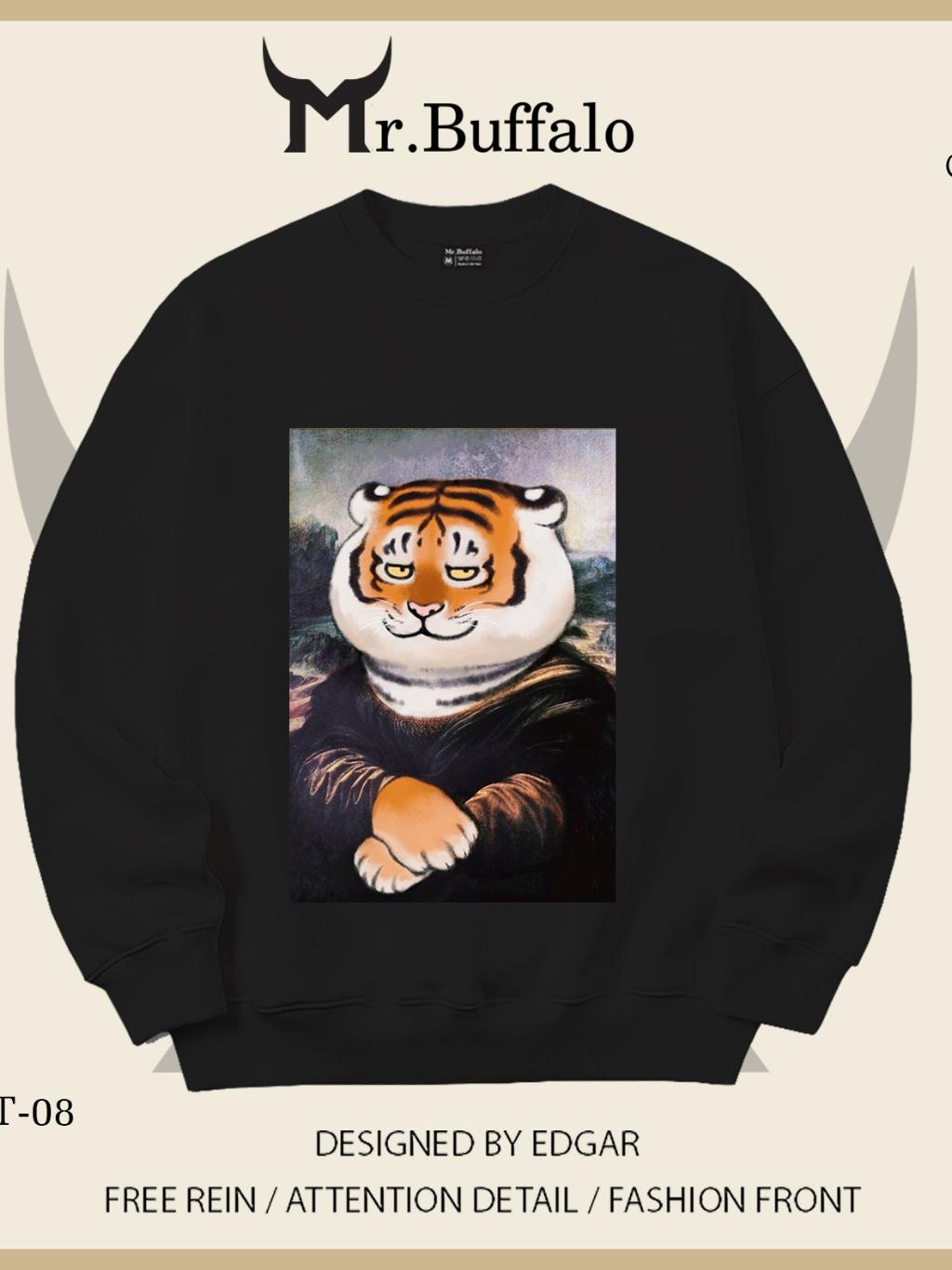 Áo Sweater Hổ Cosplay nghệ thuật Mr.Buffalo - VT08 Đen